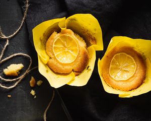 Preview wallpaper muffins, pastries, lemon, citrus, dessert