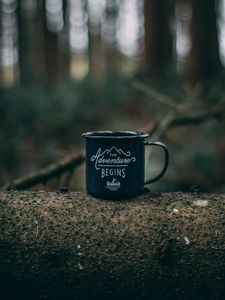 Preview wallpaper mug, camping, travel