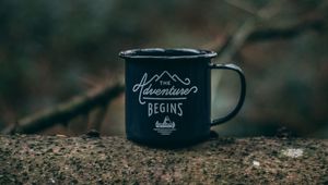 Preview wallpaper mug, camping, travel