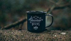 Preview wallpaper mug, camping, travel