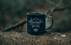 Preview wallpaper mug, camping, travel