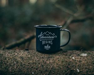 Preview wallpaper mug, camping, travel