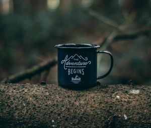 Preview wallpaper mug, camping, travel