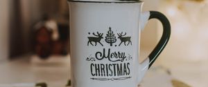 Preview wallpaper mug, christmas, inscription, holiday, festive