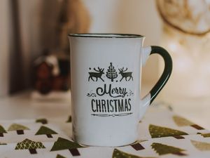 Preview wallpaper mug, christmas, inscription, holiday, festive