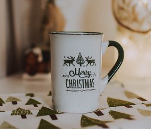 Preview wallpaper mug, christmas, inscription, holiday, festive