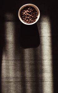 Preview wallpaper mug, coffee beans, coffee, dark