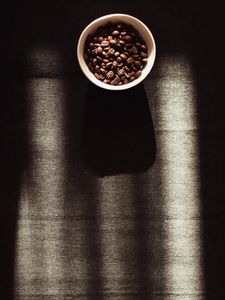 Preview wallpaper mug, coffee beans, coffee, dark