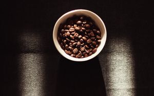 Preview wallpaper mug, coffee beans, coffee, dark