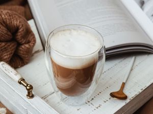 Preview wallpaper mug, coffee, drink, foam, glass