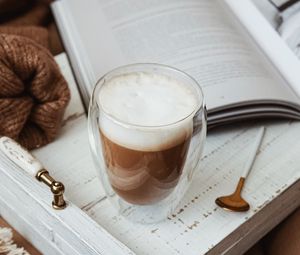 Preview wallpaper mug, coffee, drink, foam, glass