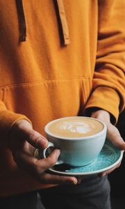 Preview wallpaper mug, coffee, drink, hands