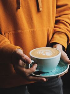 Preview wallpaper mug, coffee, drink, hands