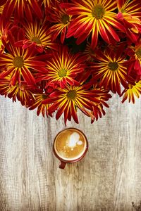 Preview wallpaper mug, coffee, flowers, bouquet