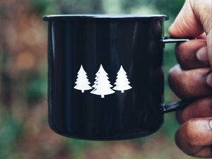 Preview wallpaper mug, coffee, hot, spruces
