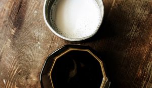 Preview wallpaper mug, glass, coffee, milk, drink