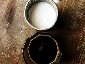 Preview wallpaper mug, glass, coffee, milk, drink