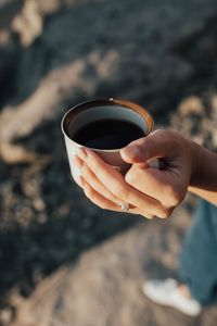 Preview wallpaper mug, hand, fingers, coffee, drink