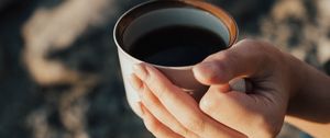 Preview wallpaper mug, hand, fingers, coffee, drink