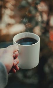 Preview wallpaper mug, hand, tea, steam