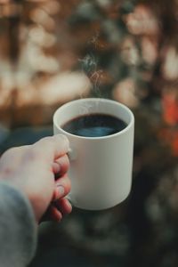 Preview wallpaper mug, hand, tea, steam