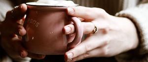 Preview wallpaper mug, hands, fingers, coffee, drink