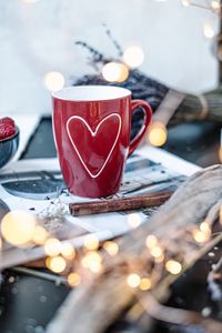 Preview wallpaper mug, heart, love, red