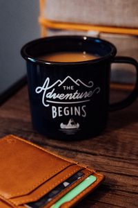 Preview wallpaper mug, inscription, black, coffee