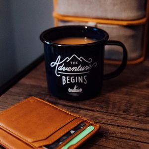 Preview wallpaper mug, inscription, black, coffee