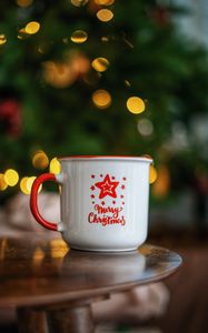 Preview wallpaper mug, inscription, christmas, holiday