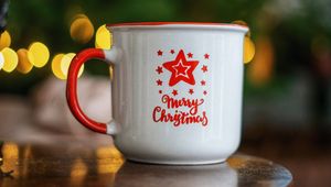 Preview wallpaper mug, inscription, christmas, holiday