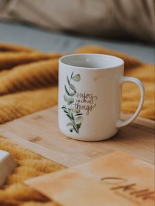 Preview wallpaper mug, inscription, text, white