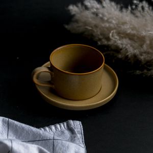Preview wallpaper mug, saucer, napkin, ears, still life