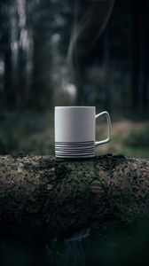 Preview wallpaper mug, steam, macro, blur, moss