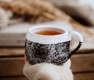 Preview wallpaper mug, tea, drink, hand