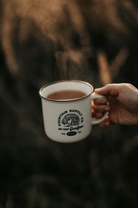 Preview wallpaper mug, tea, hand, steam