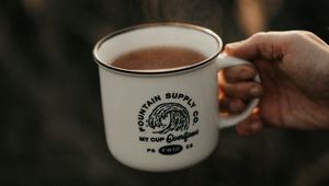 Preview wallpaper mug, tea, hand, steam