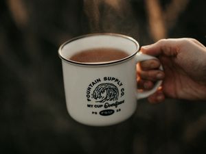 Preview wallpaper mug, tea, hand, steam