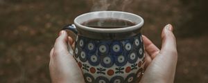 Preview wallpaper mug, tea, steam, hands