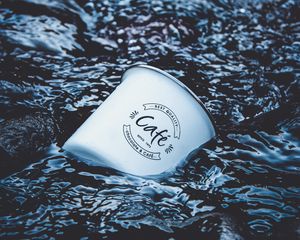 Preview wallpaper mug, water, waves