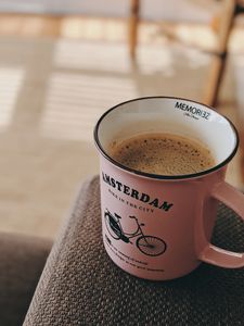 Preview wallpaper mug, white, inscription, coffee, drink