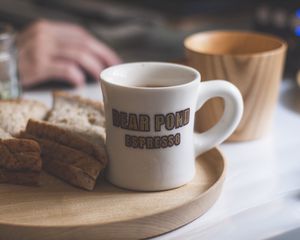 Preview wallpaper mug, white, inscription, text