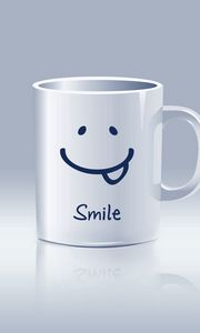 Preview wallpaper mug, white, smile, design