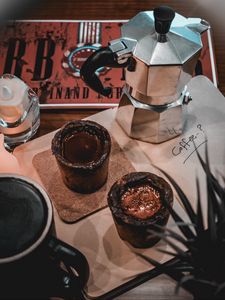 Preview wallpaper mugs, teapot, coffee, drink