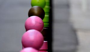 Preview wallpaper multicolored, balls, street