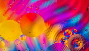 Preview wallpaper multicolored, circles, drops