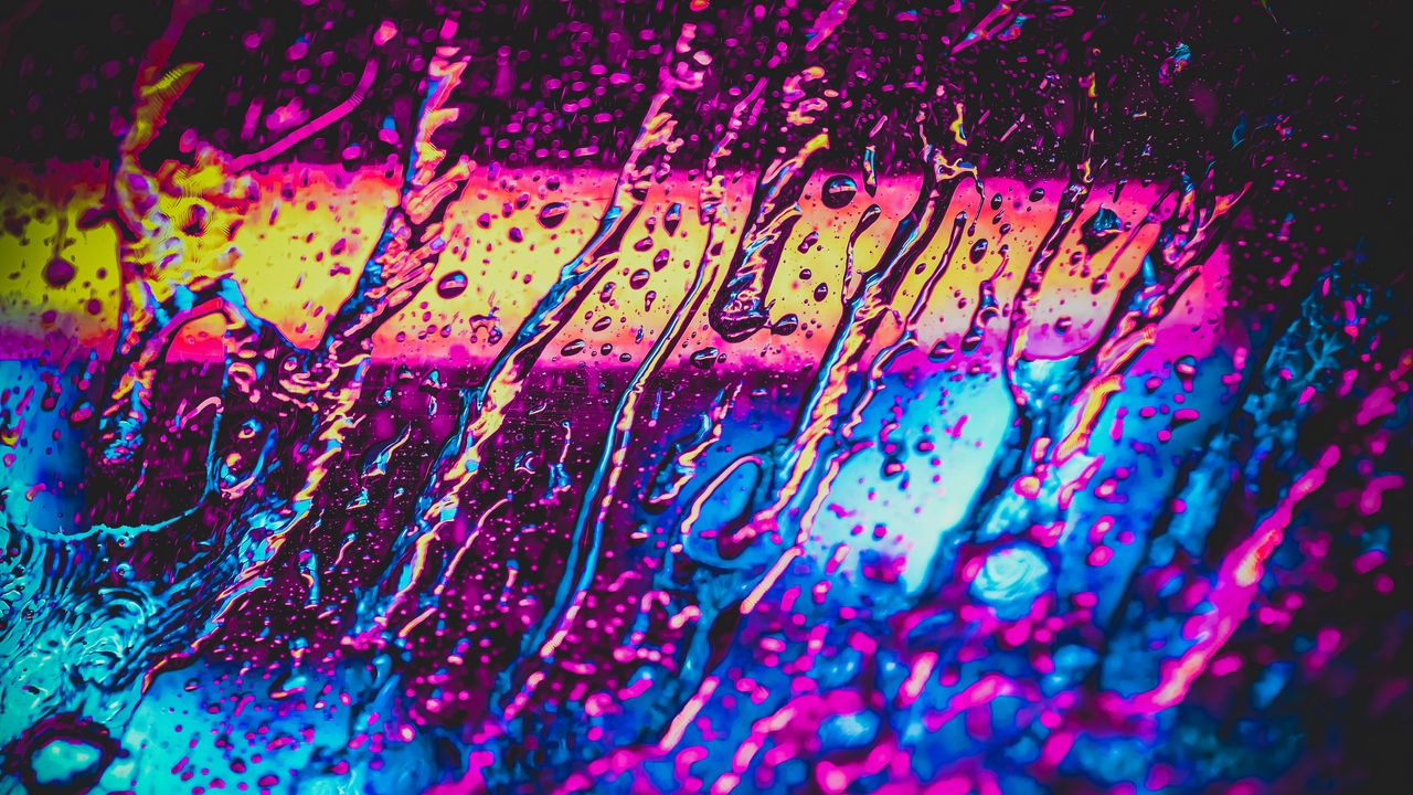 Wallpaper multicolored, drops, surface