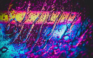Preview wallpaper multicolored, drops, surface