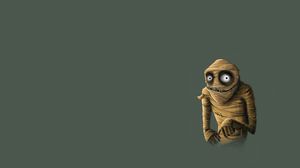 Preview wallpaper mummy, monster, bandages, minimalism