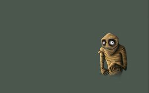 Preview wallpaper mummy, monster, bandages, minimalism